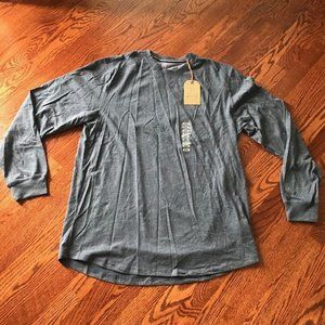 MENS WEATHERPROOF VINTAGE Blue Crew-Neck Long Sleeve T-Shirt Sz. XXL XX-LARGE